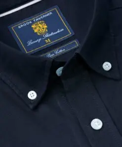 Alternative view of Regular Fit Navy Cotton Oxford Shirt