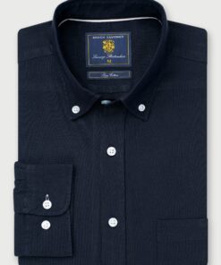 Regular Fit Navy Cotton Oxford Shirt