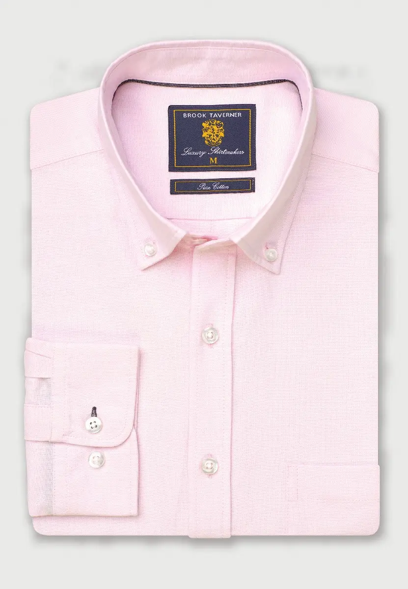 Regular Fit Pink Cotton Oxford Shirt