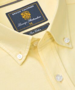 Alternative view of Regular Fit Lemon Cotton Oxford Shirt