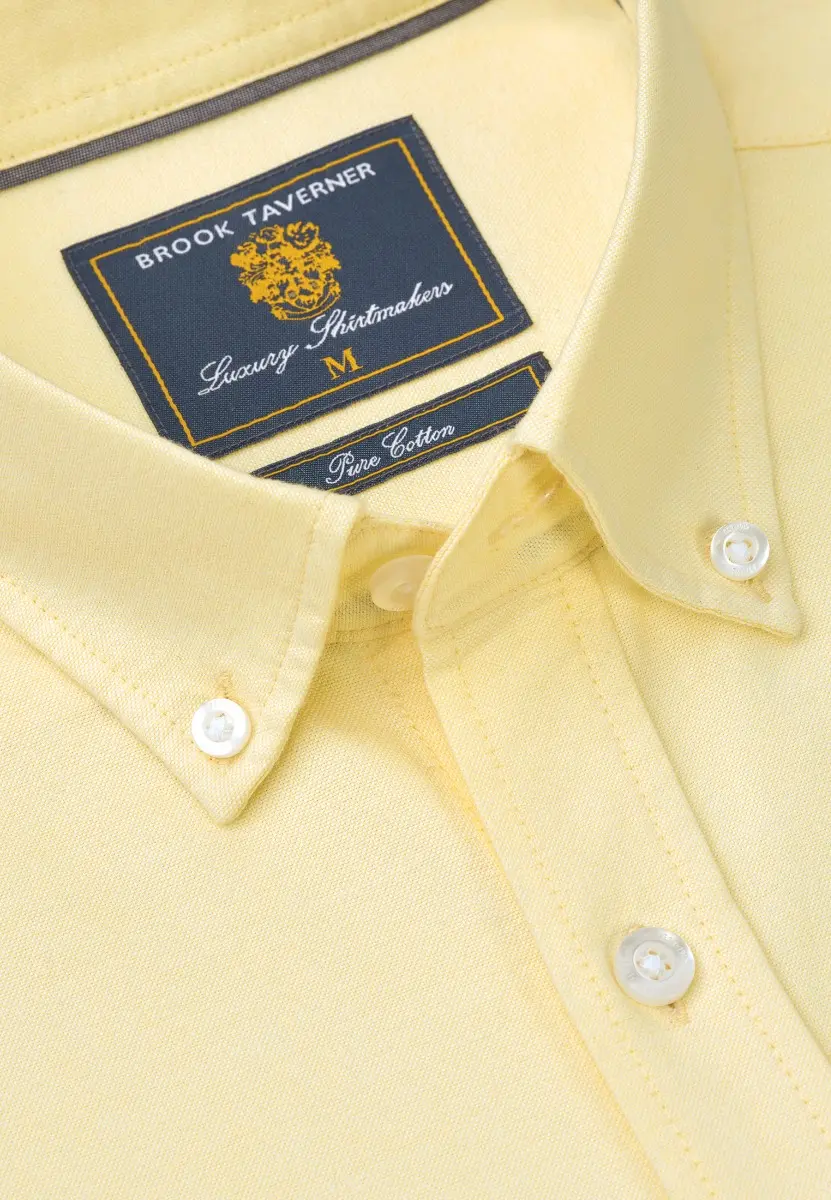 Regular Fit Lemon Cotton Oxford Shirt - Image 2