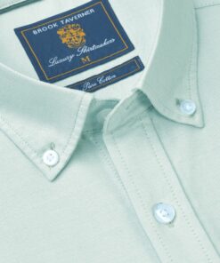 Alternative view of Regular Fit Mint Cotton Oxford Shirt