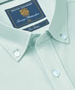 Alternative view of Regular Fit Mint Cotton Oxford Shirt