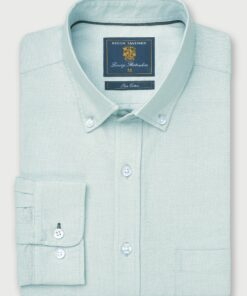 Regular Fit Mint Cotton Oxford Shirt