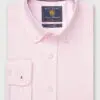 Regular Fit Pink Stripe Cotton Oxford Shirt