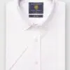 Regular Fit White Cotton Oxford Short Sleeve Shirt