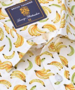 Alternative view of Regular Fit Banana Print Slub Cotton Shirt