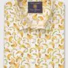 Regular Fit Banana Print Slub Cotton Shirt