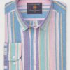 Regular Fit Multicoloured Stripe Cotton Oxford Shirt