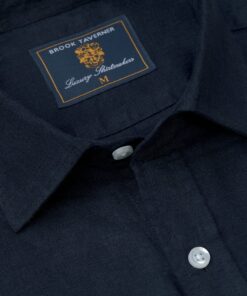 Alternative view of Regular Fit Navy Pure Linen Shirt