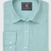 Regular Fit Mint Pure Linen Shirt