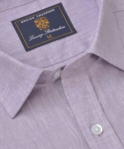 Alternative view of Regular Fit Lilac Pure Linen Shirt