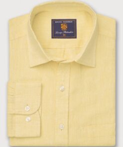 Regular Fit Lemon Pure Linen Shirt