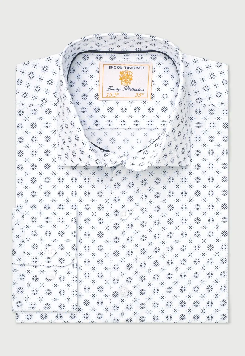 Tailored Fit Starburst Print Shirt