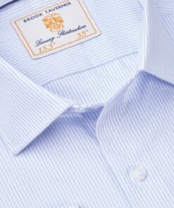 Alternative view of Regular Fit Sky Blue Fine Stripe Shirt
