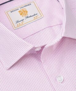 Alternative view of Tailored Fit Pink Fine Stripe Shirt