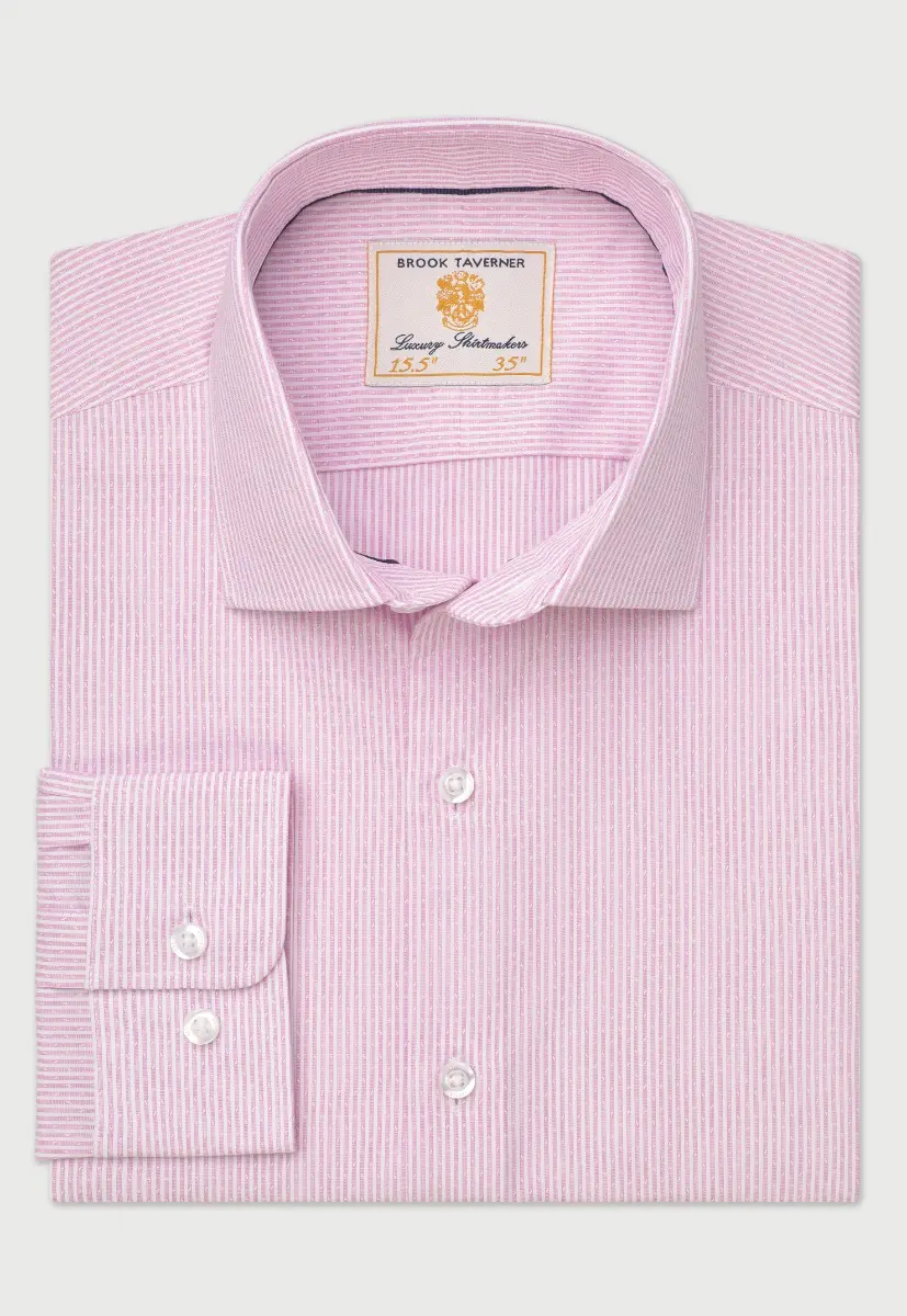 Regular Fit Pink Fine Stripe Shirt