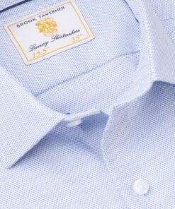 Alternative view of Tailored Fit Sky Blue Dobby Shirt