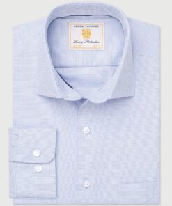 Tailored Fit Sky Blue Dobby Shirt