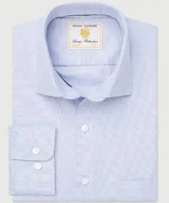 Tailored Fit Sky Blue Dobby Shirt