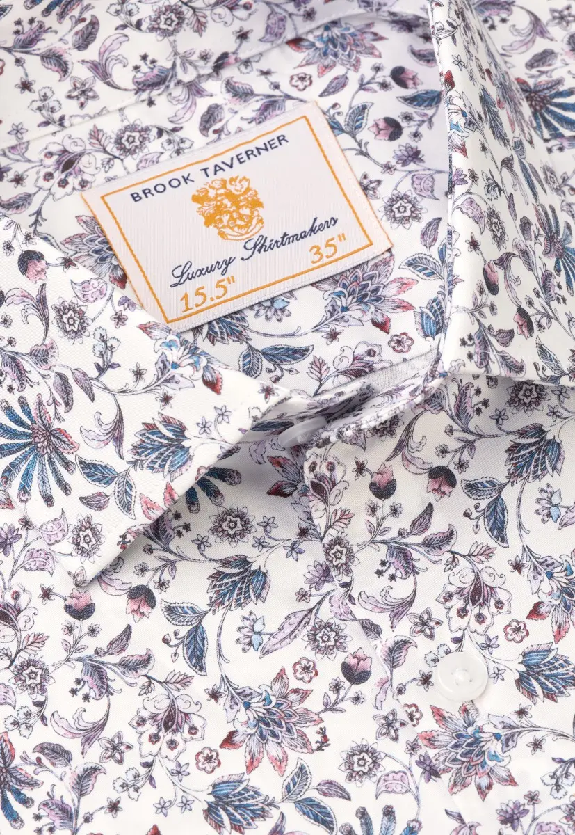 Tailored Fit Pink Ornate Floral Print 'Occasion' Shirt - Image 2