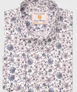 Regular Fit Pink Ornate Floral Print 'Occasion' Shirt
