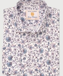 Tailored Fit Pink Ornate Floral Print 'Occasion' Shirt