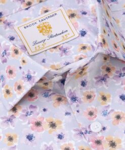Alternative view of Tailored Fit Grey Poppy Print 'Occasion' Shirt
