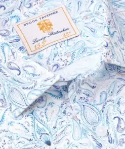 Alternative view of Tailored Fit 'Blue Paisley Print 'Occasion' Shirt