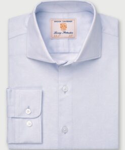 Tailored Fit Sky Blue Floral Jacquard 'Occasion' Shirt