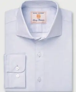 Tailored Fit Sky Blue Floral Jacquard 'Occasion' Shirt