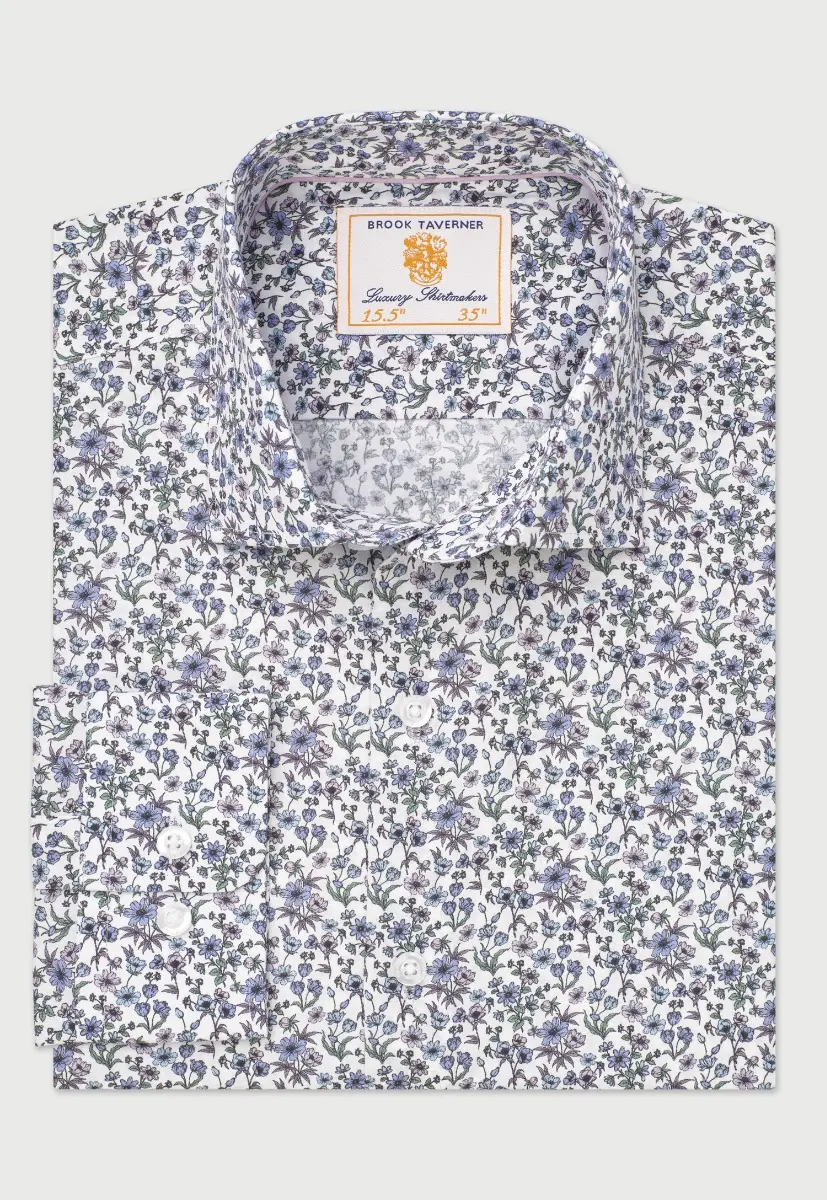 Tailored Fit Lilac Ditsy Floral Shirt