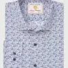 Regular Fit Blue Ditsy Floral Shirt