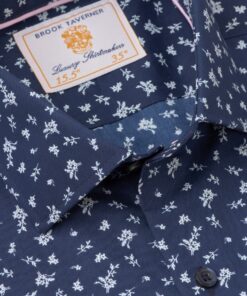 Alternative view of Tailored Fit Navy Ditsy Floral Shirt