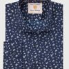 Tailored Fit Navy Ditsy Floral Shirt