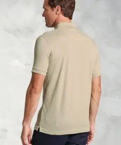 Alternative view of Sinatra Stone Brick Stitch Jacquard Polo Shirt