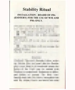 Stability Ritual Inner Working