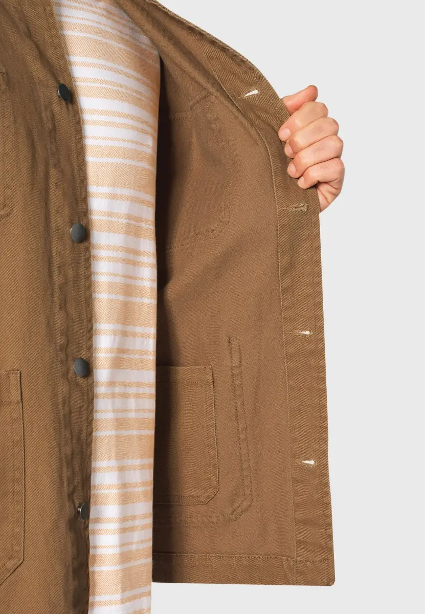 Steele Caramel Cotton Utility Jacket - Image 2