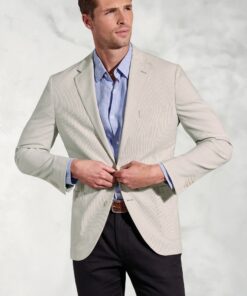 Tailored Fit Stewart Olive Bengal Stripe Casual Jacket