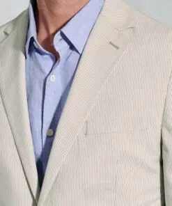 Alternative view of Tailored Fit Stewart Olive Bengal Stripe Casual Jacket