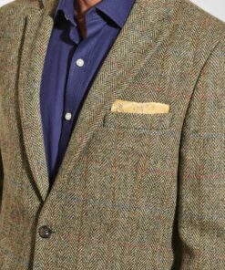 Alternative view of Regular Fit Stromay Olive Check Harris Tweed&reg; Jacket