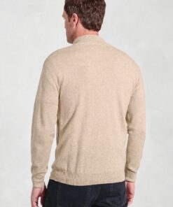 Alternative view of Sussex Stone Cotton Merino Zip Neck Jumper