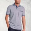 Sutherland Blue Melange Dot Jacquard Polo Shirt