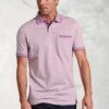 Sutherland Mauve Melange Dot Jacquard Polo Shirt