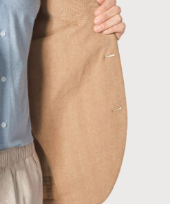 Alternative view of Tailored Fit Thorpe Sand Cotton Linen Jacket