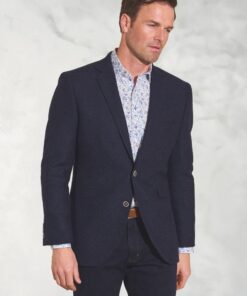 Tailored Fit Tyburn Navy Wool Blend Jacket