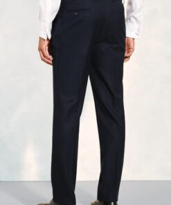 Alternative view of Tailored Fit Wells Navy Wool Blend Suit Trouser