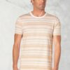 Willis Pure Cotton Peach Herringbone Hoop T-Shirt
