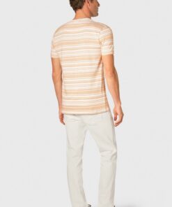 Alternative view of Willis Pure Cotton Peach Herringbone Hoop T-Shirt