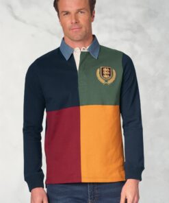 Wyre Navy, Wine and Forest Harlequin Rugby Shirt